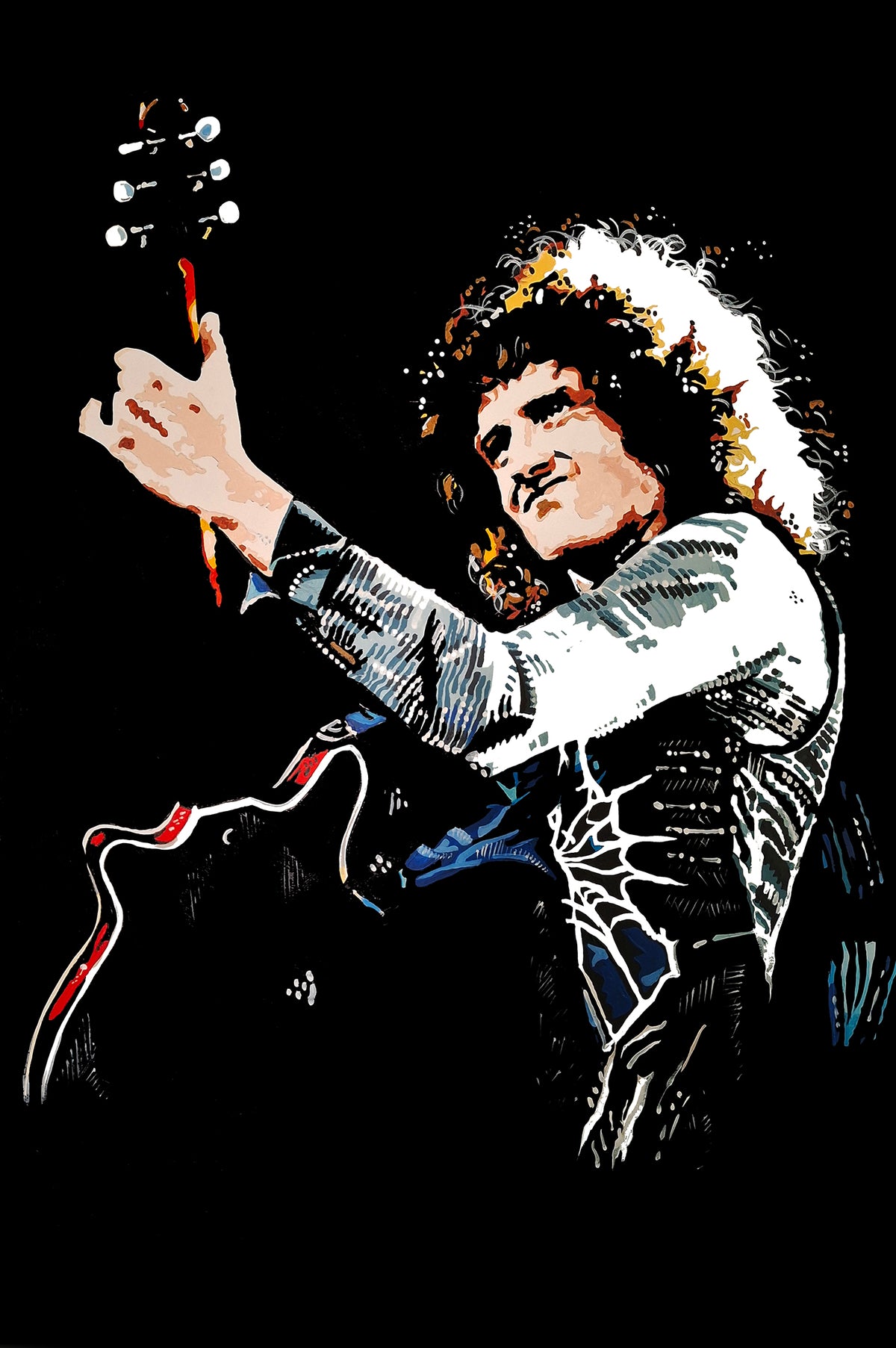 BRIAN MAY 'Hammer to Fall' 18" x 12" Art Print