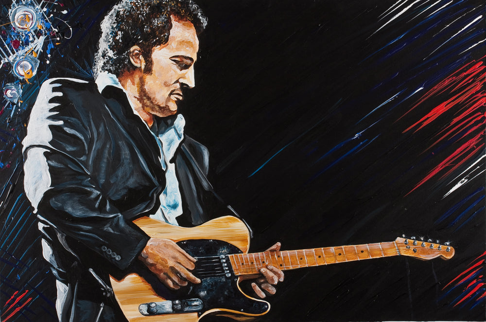 BRUCE SPRINGSTEEN 'The Boss' 18" x 12" Art Print