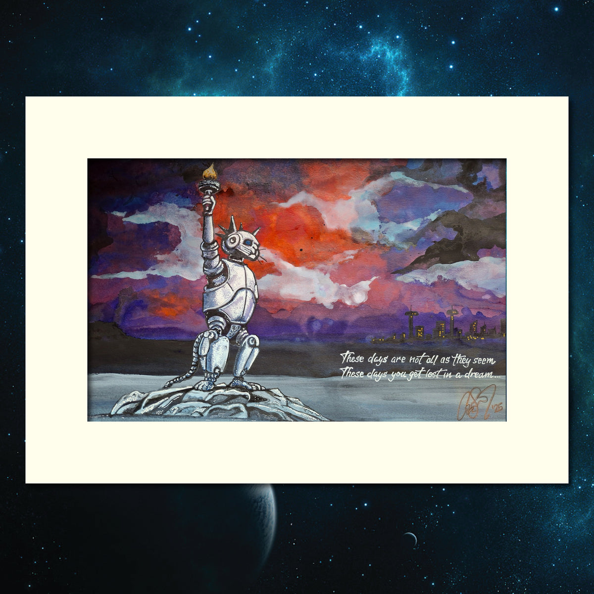 Cats in Space 'American Dream' lyric artwork