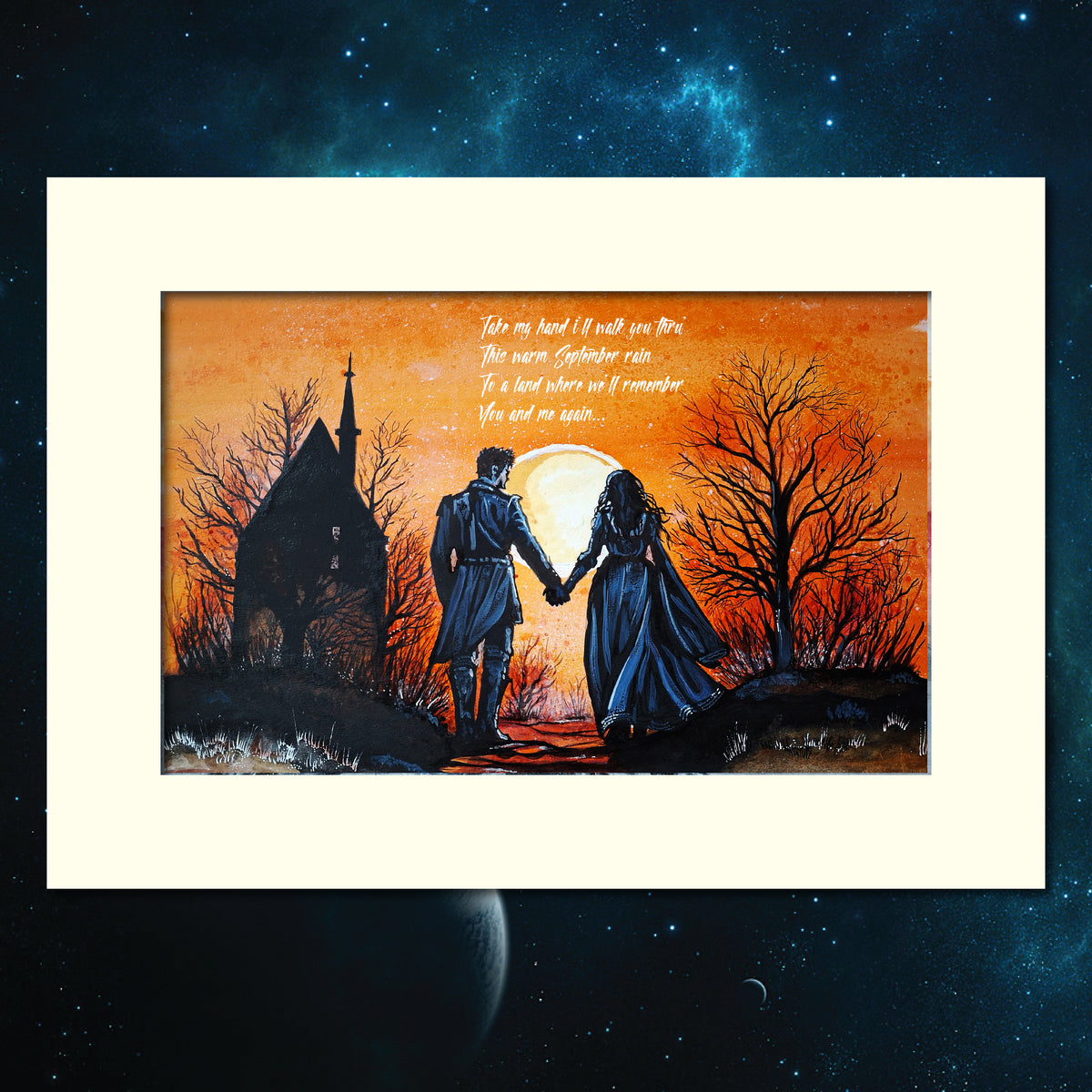 Cats in Space 'September Rain' lyric artwork
