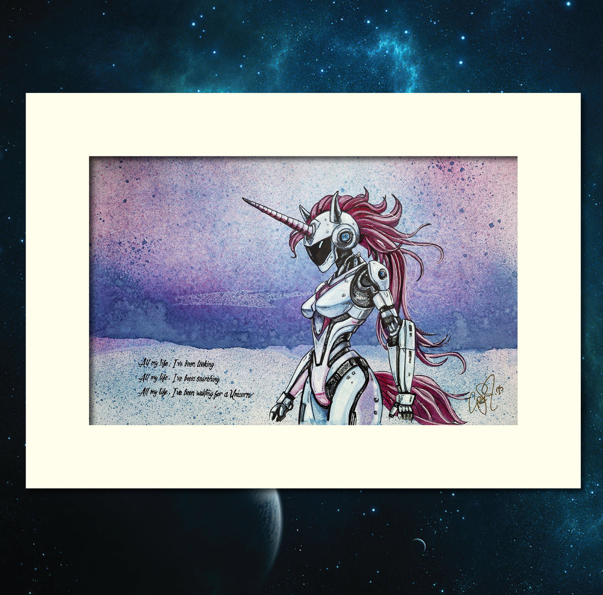 Cats in Space 'Unicorn' lyric artwork