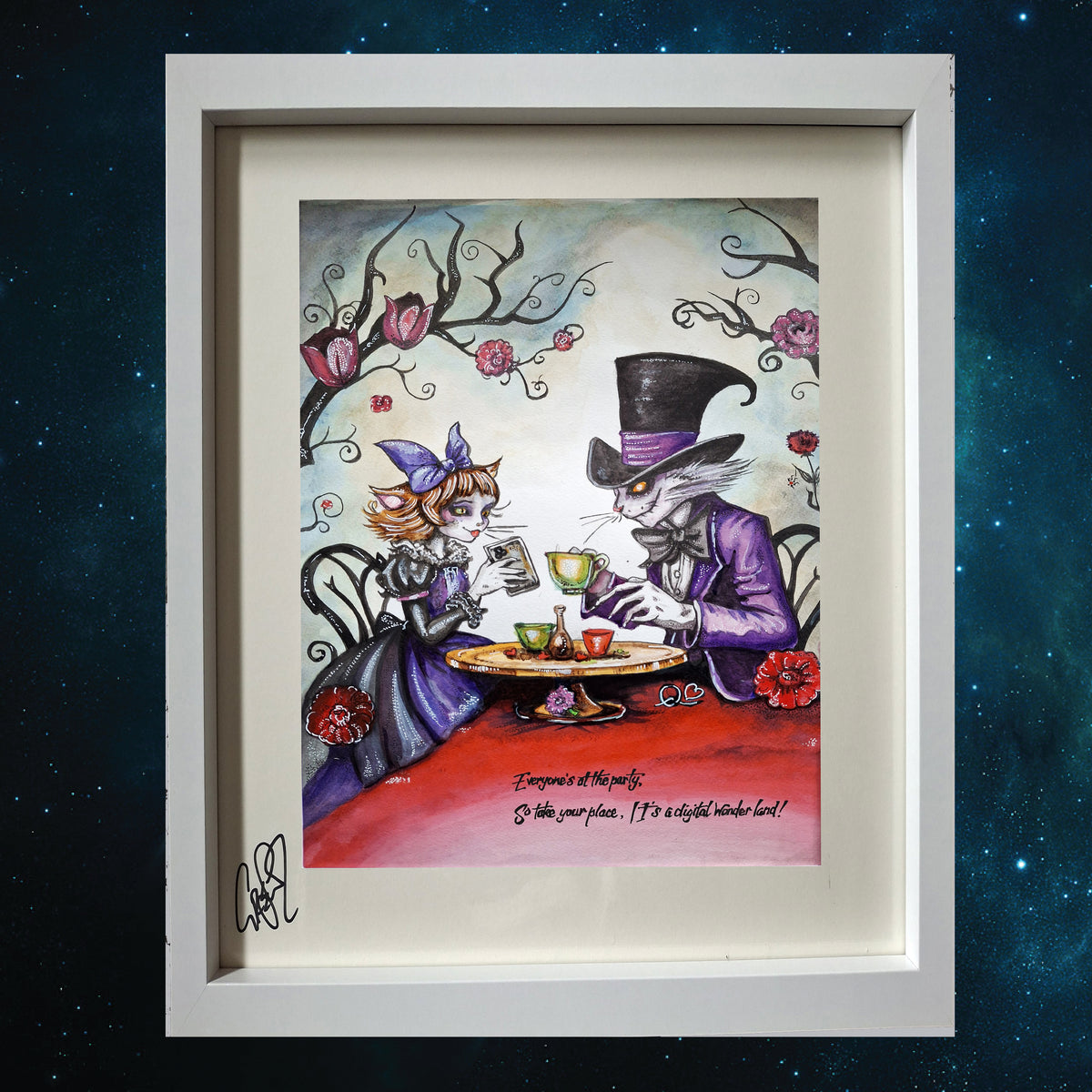 Cats in Space 'Mad Hatters Tea Party' lyric artwork