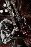 LED ZEPPELIN 'Jimmy Page' 18" x 12" Art Print