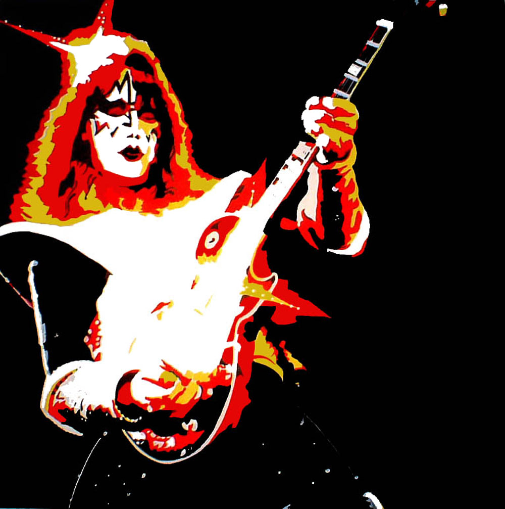 KISS-ACE FREHLEY 'Love Gun' 12" x 12" Art Print