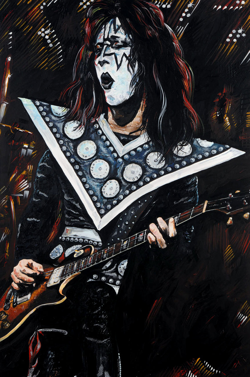 KISS-ACE FREHLEY 'Hotter than Hell' 18" x 12" Art Print