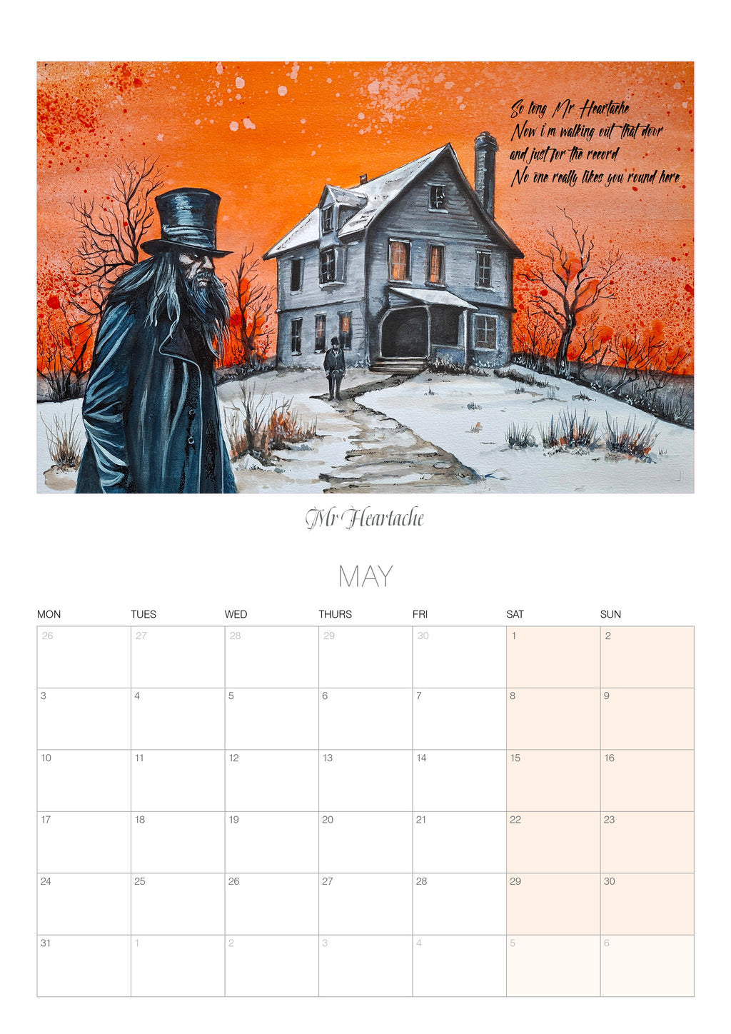Cats in Space 'Lyric Art' 2027 Calendar -Limited Edition