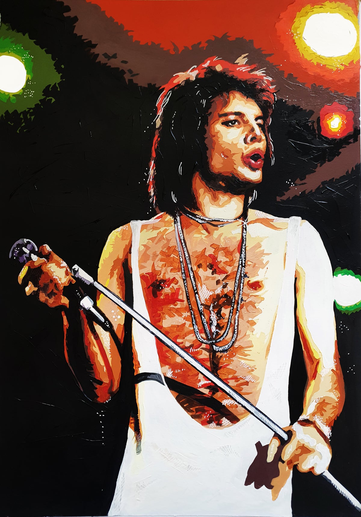 FREDDIE MERCURY '1976' 18" x 12" Art Print