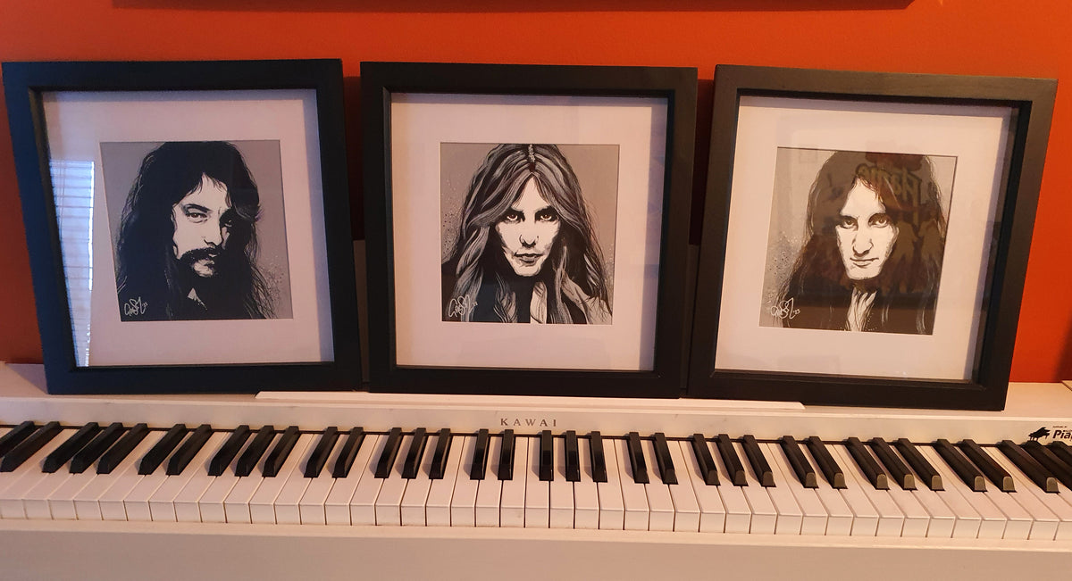 RUSH 'Archives' 12" x 12" Art Print SET of THREE PRINTS