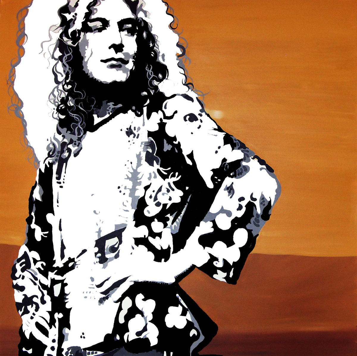 LED ZEPPELIN 'Robert Plant'  12" x 12" Art Print