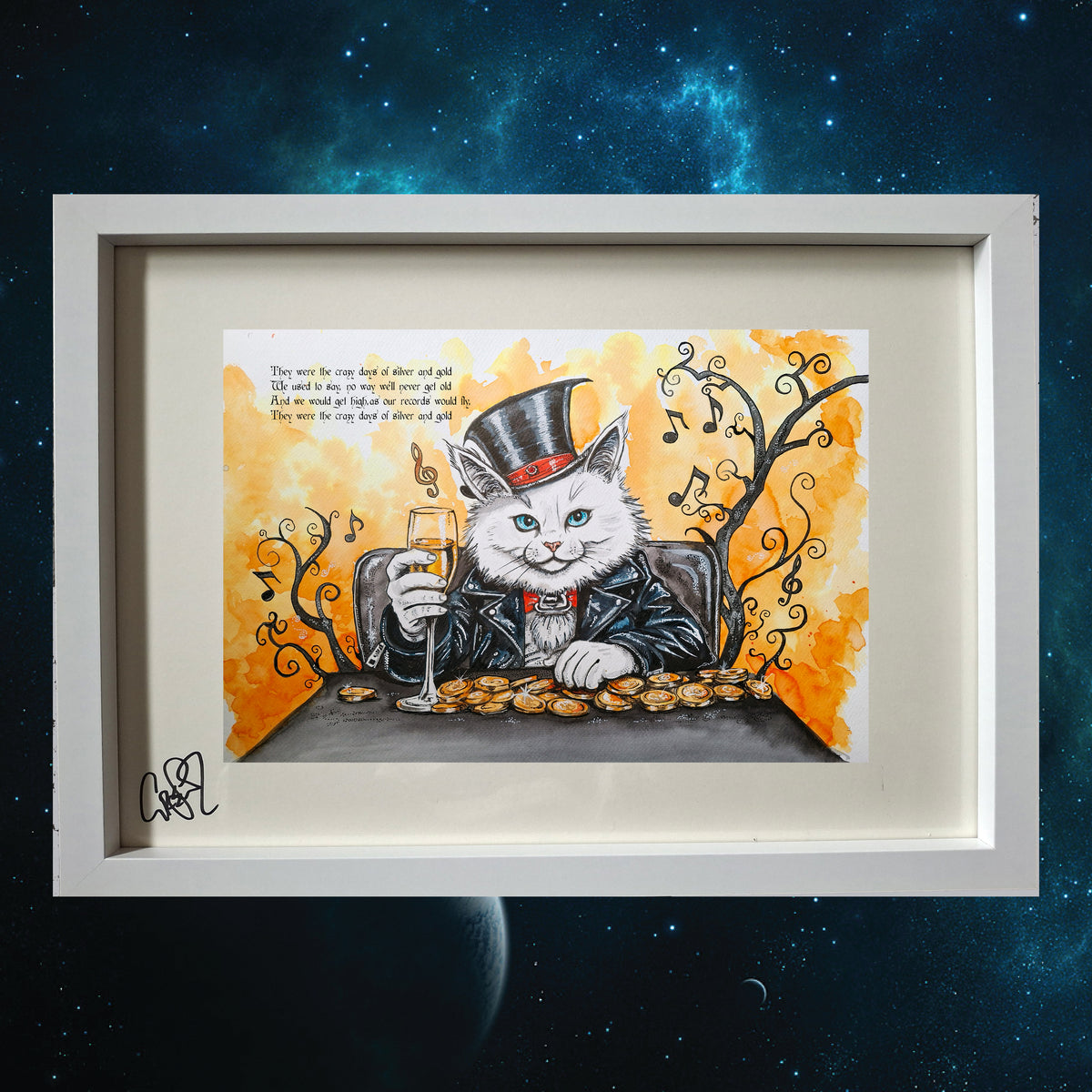 Cats in Space 'Silver & Gold' BRAND NEW SERIES II lyric artwork
